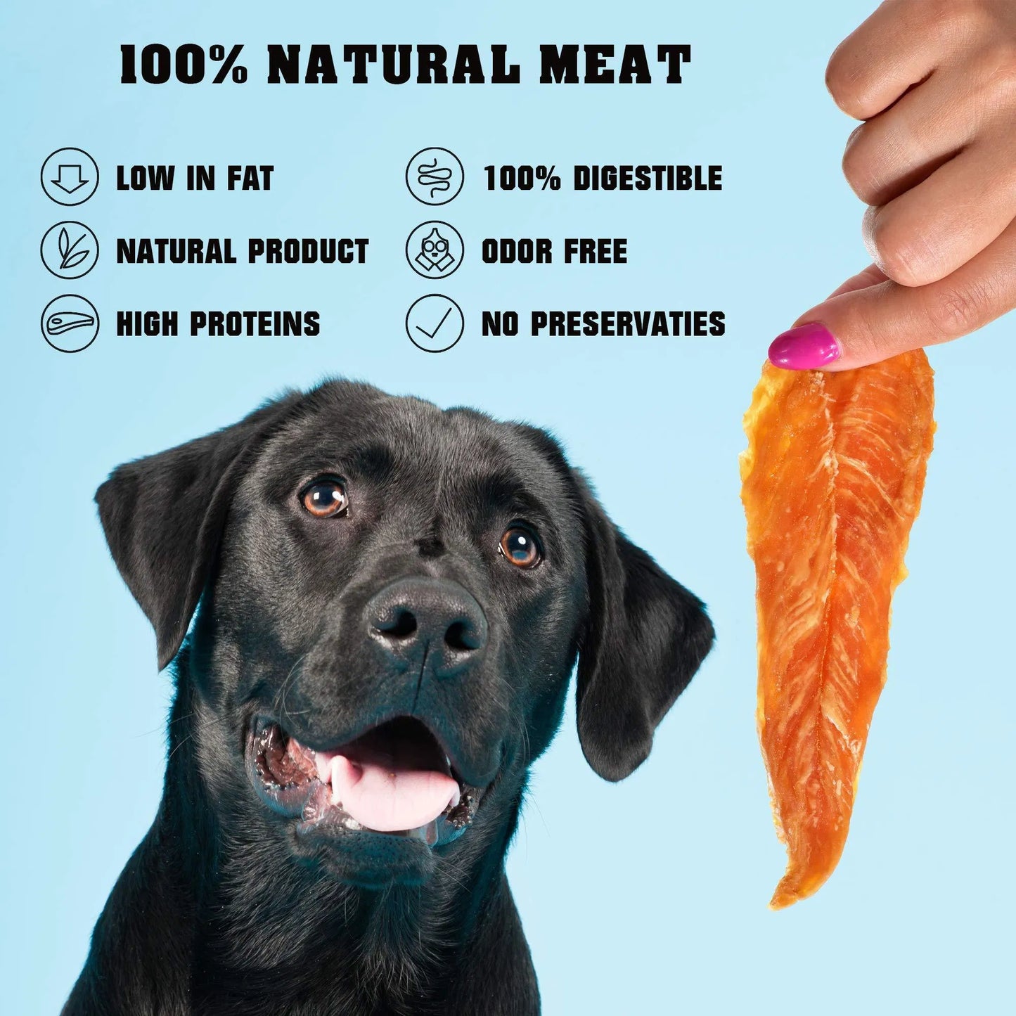 Chicken Jerky Dog Treats 1.5 Lb Human Grade Pet Snacks Grain Free Organic Meat All Natural High Protein Dried Strips Best Chews For Training Small & Large Dogs