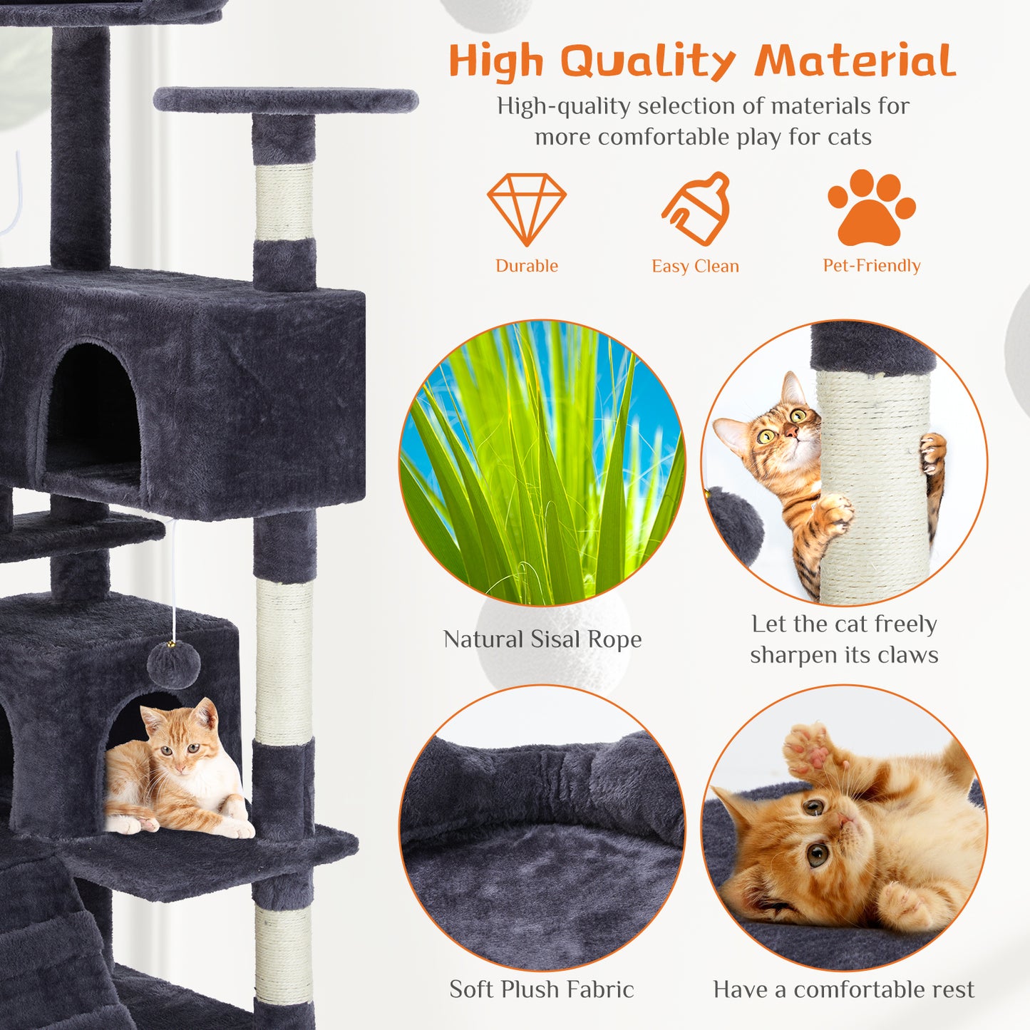 Multi Functional Cat Treehouse Cat Climbing Frame