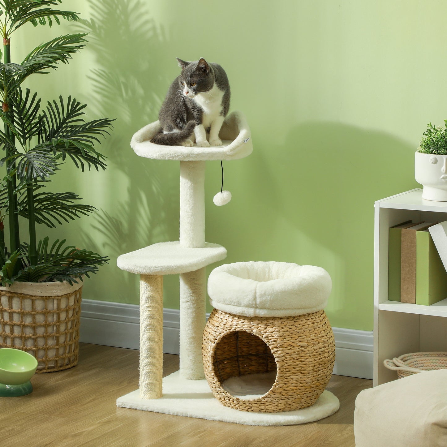 31" Cat Tree Tower with Scratching Posts