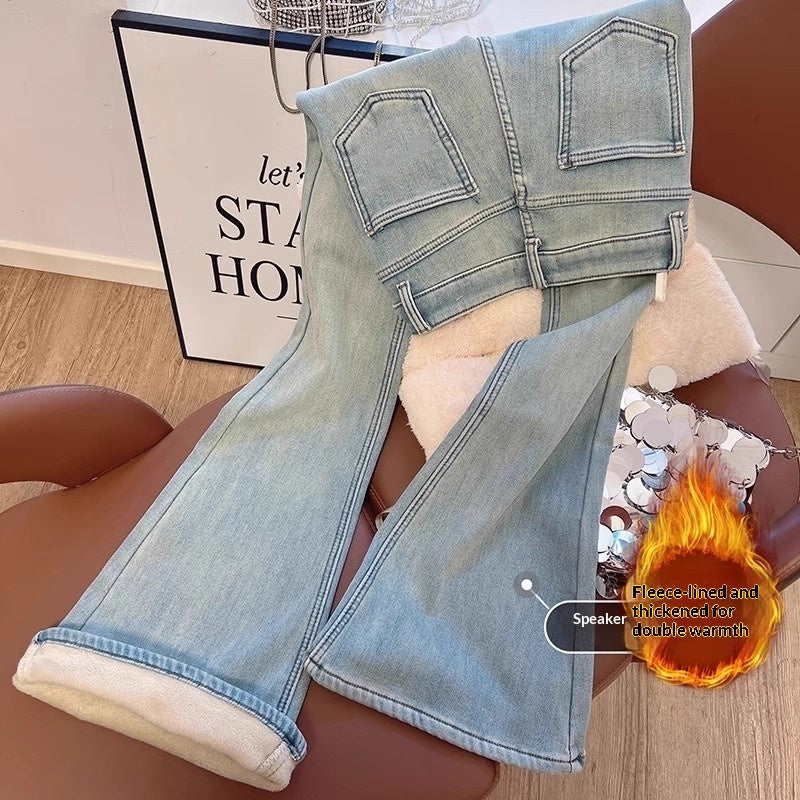 American-style Vintage Khaki Flared High-waist Brown Maillard Loose Floor-length Pants